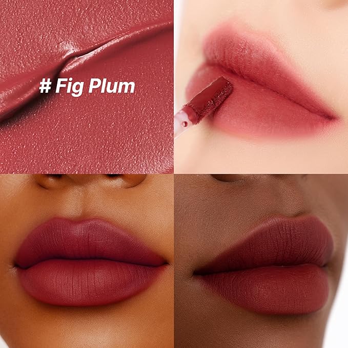Touch in Sol Vegan Again Blur Core Lip Tint (#Fig Plum) - Long Lasting, High Pigment Velvet Matte Lip Stain – Lightweight Smooth Blur Finish