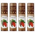 Badger Creamy Cocoa Cocoa Butter Lip Balm, Long Lasting Hydrating Lip Moisturizer, Fair Trade, Large Size Stick, 100% Organic Lip Care, 4-pack