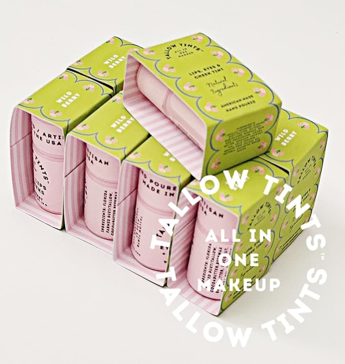 / Natural Tallow Lipstick/Tint - Buildable Natural Color (Coral Rose)