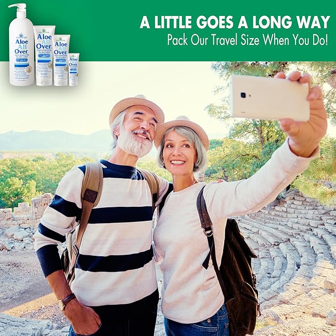 Miracle of Aloe Aloe All Over Super Moisturizing Dry Skin Lotion 8 oz - Made with 72% UltraAloe Aloe Vera Gel. Safe for Everyone: Men, Women, Children, Kids. Restores Dry Skin Fast