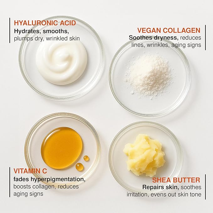 Vitamin C Serum For Face with Collagen – Dermatologist Tested, Anti Aging, Korean Skin Care – Fades Look of Dark Spots, Smooths Fine Lines, Firms & Hydrates – Clean Beauty – 1.69 Fl. Oz