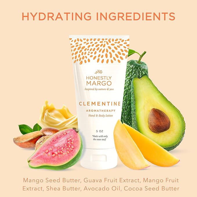 Honestly Margo Aromatherapy Hand & Body Lotion (Citrus, 6 Oz) – Hydrating Moisturizer with Essential Oils, Clean, Cruelty-Free Body Care, Must-Have Bath Products, Hand Cream & Body Moisturizer