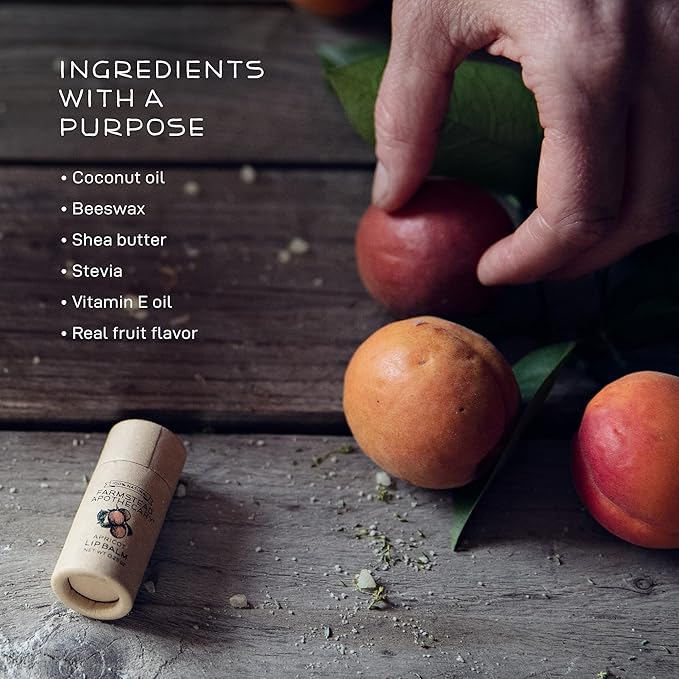 Farmstead Apothecary Lip Balm (Apricot, 2 Pack)