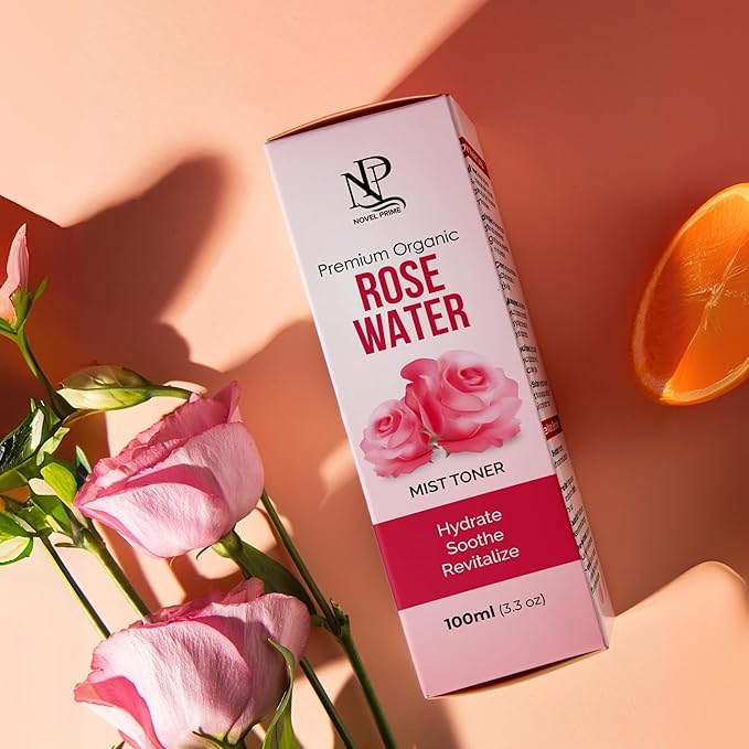 Organic Rose Water for Face (100ml) Refreshing Rose Water Spray for Hair Cleansing and Face Soothing| Pure Hydrating Face Toner Mist for All Skin Types (Pack of 1)