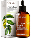 Gya Labs Neem Oil - 3.4 Fl Oz - Carrier Oil for Hair, Skin, Face, Scalp & Body Massage