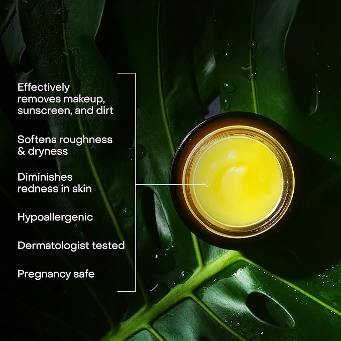 True Botanicals Ginger Turmeric Cleansing Balm | Natural Hydrating Facial Cleanser + Makeup Remover for Dry & Sensitive Skin | Nourishing Oil Cleanser with Ceramides & Antioxidants | Vegan | 3.4 fl oz