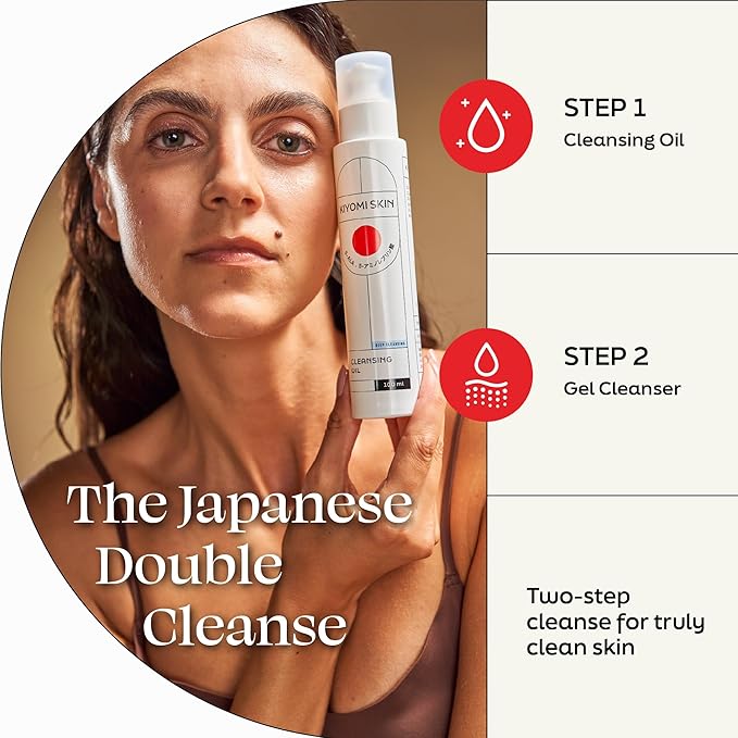 Face Cleansing Oil & Gel Cleanser Set - Hydrating Facial Skincare Kit - Gentle, Fragrance-Free Formulas for All Skin Types - Vegan