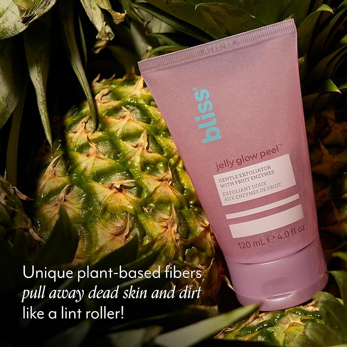 Bliss Jelly Glow Peel™ Gentle Non-Abrasive Cleanser and Exfoliator With Fruit Enzymes - 4 Oz - Nourishes and Hydrates Skin - Clean - Vegan & Cruelty Free (Pack of 2)