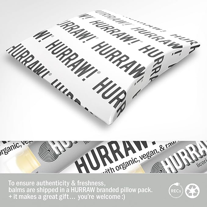 Hurraw! Licorice Lip Balm, 3 Pack: Organic, Certified Vegan, Cruelty and Gluten Free. Non-GMO, 100% Natural Ingredients. Bee, Shea, Soy and Palm Free. Made in USA