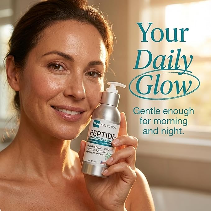 Skin Perfection Foaming Peptide Cleanser Ewg Verified Healthy Boost Amaranth Natural Amino Acids & Botanicals Soothing Facial Cleanser Face Wash Foam 4 Oz