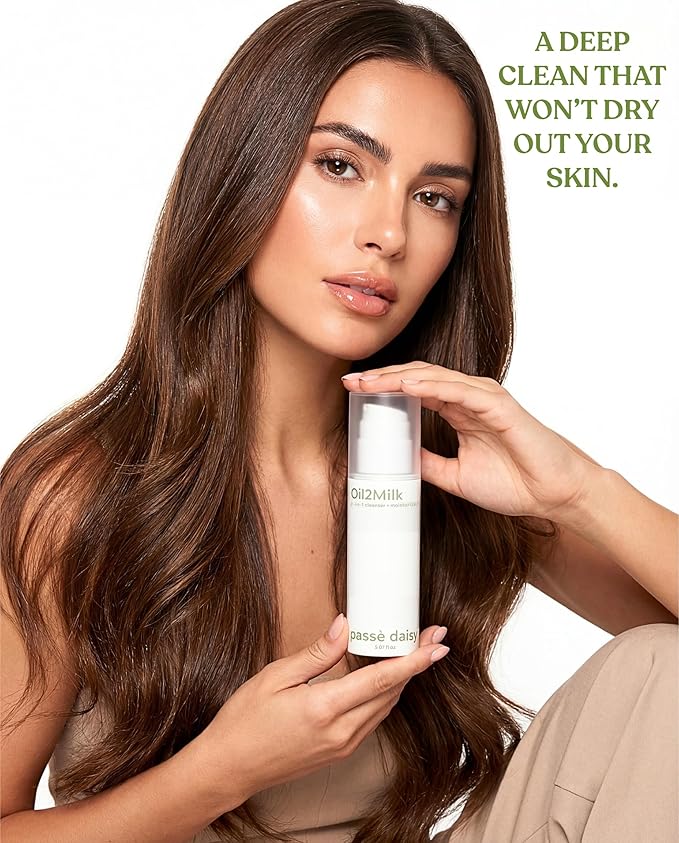 Oil2Milk Cleanser, Rich Cleansing Milk, Lumiere Velvet Makeup Remover, Renewing Gentle Face Cleanser, Calming Wash, 100% Natural Ingredients, For All Skin Types