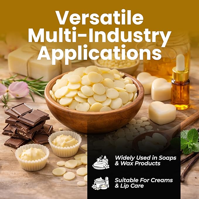 USDA Certified Organic Cocoa Butter Natural Pure Unrefined Theobroma Cacao Wafers for Skincare Soaps Lotions Lip Balms Chocolate Making Baking DIY Beauty and Personal Care from Peru Net Wt:0.9kg/2lb
