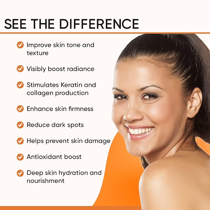 100% PURE VITAMIN C SERUM FOR FACE, Anti Aging Serum with Hyaluronic Acid, Vitamin E, MSM, Hydrating Serum for Dark Spots, Fine Lines, Wrinkles, Organic Vegan Ingredients - DOUBLE SIZED (2 OZ)
