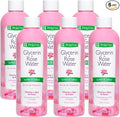 De La Cruz Rose Water and Glycerin for Face - Rosewater Facial Toner and Moisturizer for Skin and Hair 8 fl oz (236 mL) - 6 Bottles