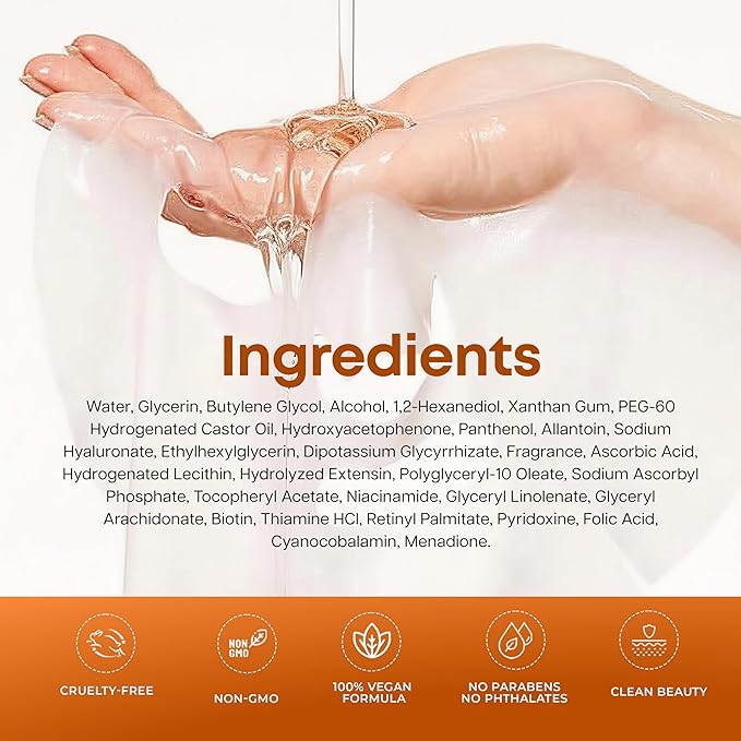 Clear Beauty Vitamin C & Collagen Face Mask – Hydrating & Firming Sheet Masks For Dry, Dull, Aging Skin – Dermatologist Tested, Anti-Aging, Korean Skin Care – Cruelty-Free Clean Beauty – 5 Count