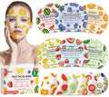 KONEUK 6 Pack Colorful Fruit Face Masks Skincare, Sheet Hydrating Face Mask, Collagen Facial Mask for Skin Care, Mothers Day Gifts for Mom, Bulk Teacher Gifts, Nurse Gifts and Spa Party Gifts