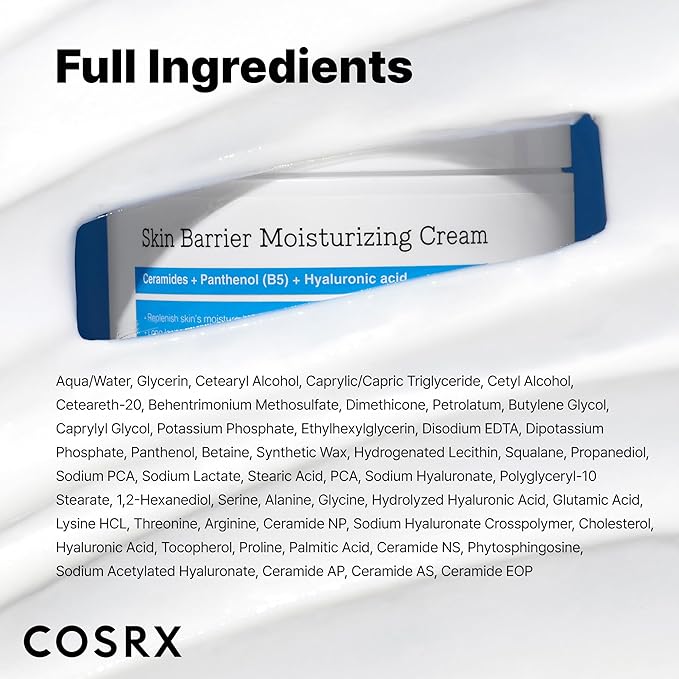 COSRX Skin Barrier Moisturizing Body Cream | 100-Hour Hydration For Dry to Extremely Dry Skin, with Ceramide & Hyaluronic Acid | Unscented, Non-Greasy | 15.2 fl oz, Korean Skin Care