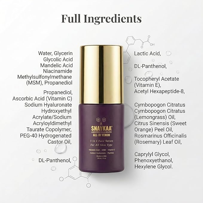 Niacinamide Vitamin C Face Serum with Hyaluronic Acid & Peptides – Brightening, Dark Spot Corrector, Anti Aging Hydrating Serum – 30 ml Made in USA