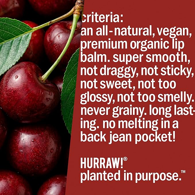 Hurraw! Black Cherry Tinted, Unscented, Moon Night Treatment Lip Balm Slim Slider Tins, 3 Pack Bundle: Organic, Certified Vegan and Cruelty Free All Natural. Bee, Shea, Soy & Palm Free. Made in USA