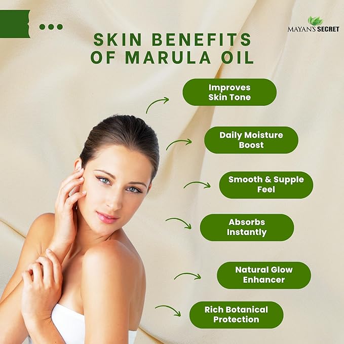Marula Oil USDA Certified Organic, Virgin, Cold Pressing, Unrefined Luxury Oil for Face, Body, Lips, Hair, Nails, Shampoo, Conditioner, Lotion, Face Serum