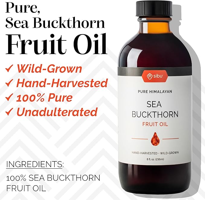 sibu Premium Himalayan Omega 7 Sea Buckthorn Fruit Oil, 4 oz