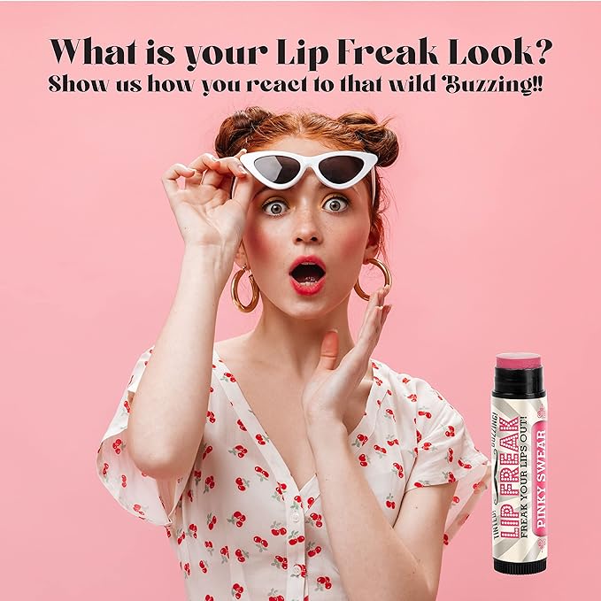 Doctor Lip Bang's BUZZING Lip Balm | Lip Freak| 100% All Natural | Cruelty Free | Tinted | Pinky Swear