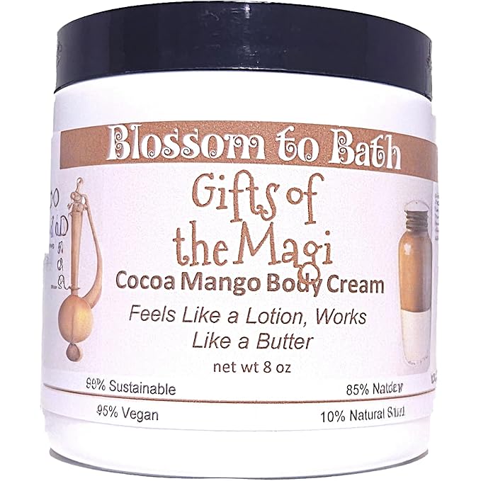 Blossom to Bath Gifts of the Magi Cocoa Mango Body Cream (8 Ounce) - Phthalate Free Fragrance - Feels Like A Lotion And Works Like A Butter with a Rich Soulful Scent