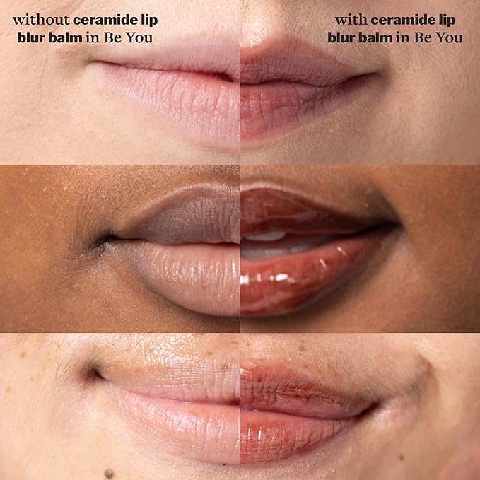 Cocokind Ceramide Lip Blur Balm, Be You - Rich Brown Hydrating Lip Balm with Ceramides & Peptides, Made for Sensitive Skin & Lips, Unflavored & Fragrance-Free - 6 pack