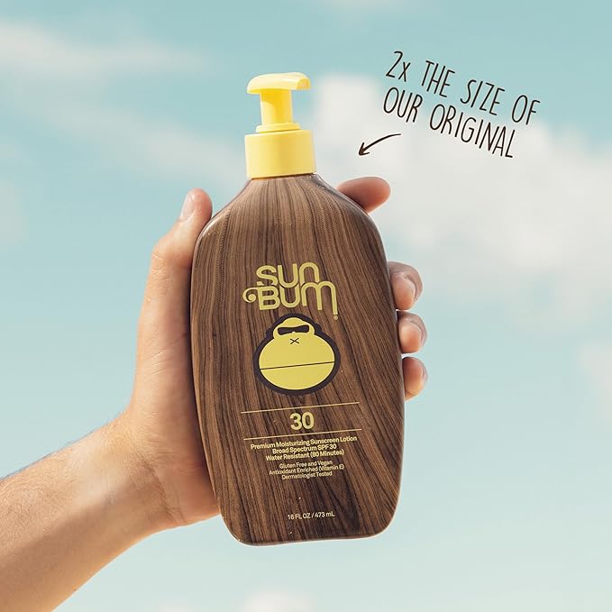 Sun Bum Original SPF 30 Sunscreen Body Lotion - Broad Spectrum Moisturizing Sunscreen with Vitamin E - Hawaii 104 Act Compliant (Made Without Octinoxate & Oxybenzone) - 16 oz (Pack of 2)