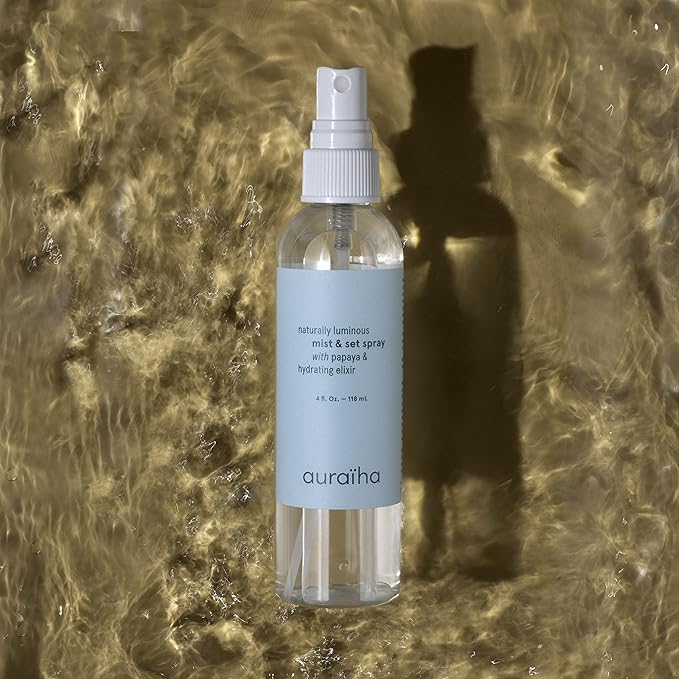 Auraiha Naturally Luminous Mist and Set Spray, Papaya Hydrating Elixir with Witch Hazel & Betaine, Multi-Purpose Mist for Makeup and Skincare
