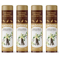 Badger Vanilla Bean Cocoa Butter Lip Balm, Long Lasting Hydrating Lip Care, 100% Organic Lip Balm, Large Size Stick, 4-pack