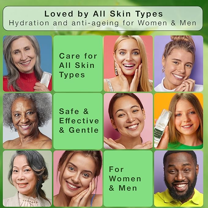 Hyaluronic Acid Serum for Face - HydrO 4D Action Day & Night Moisturizer for Face - Light Hyaluronic Acid Cream with Multi-Weight HA Complex, Centella Extract - for Dry & Dull Skin - 1 oz