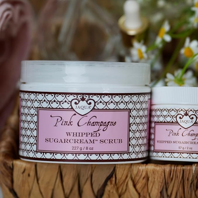JAQUA Beauty Pink Champagne Handmade Whipped Organic Sugarcream Scrub