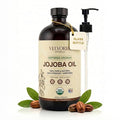 Organic Jojoba Oil - 100% Pure, Cold Pressed, Unrefined Non-GMO for Skin, Hair & Nails 16oz - Glass bottle with pump