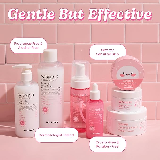 TONYMOLY Wonder Ceramide Mochi Milky Toner Set – Korean Hydrating Toner with Ceramides, Hyaluronic Acid & Cica – Barrier Repair, Glass Skin Hydration – Jumbo 500ml + 100ml Travel Size (Value Size Duo)
