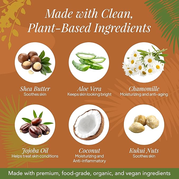 Saavy Naturals Deeply Hydrating Body Cream for Dry Skin – Nourishing Shea Butter, Plant-Based & Sustainably Sourced – Tropical Coconut – 8.5 fl oz, 2 pack