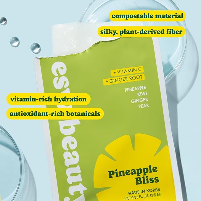 ESW Beauty Pineapple Bliss - Revitalizing Raw Juice Face Mask - Brightening with Pineapple, Kiwi, Ginger & Pear for Dull, Uneven Skin - Enhances Radiance & Smoothness