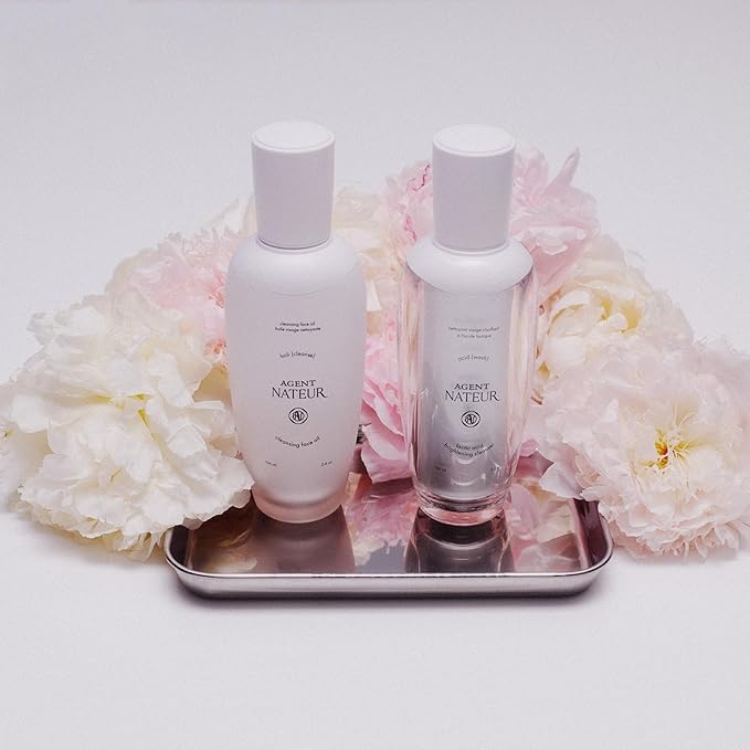 Agent Nateur - holi (cleanse) Cleansing Face Oil + Makeup Remover | Gently Dissolve Sunscreen + Buildup; Non-Stripping | Vegan, Non-Toxic, Clean Skincare (3.6 oz | 106 ml)