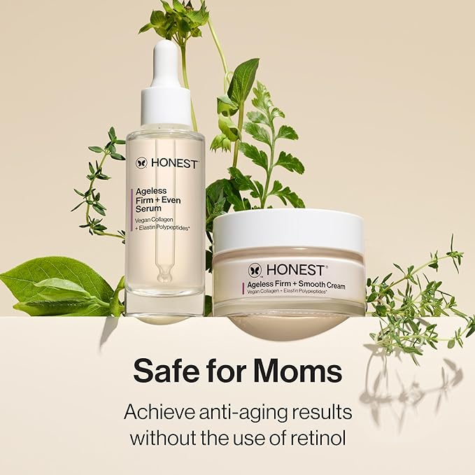 Honest Beauty Ageless Firm and Even Serum, Powered by Vegan Collagen Elastin Polypeptides, Firmer-Looking Skin, Fragrance Free, EWG Verified, Cruelty-Free, 1 fl oz