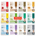 DERMAL 12 Combo Pack Collagen Essence Korean Face Mask Best Value Set - Hydrating & Soothing Facial Mask with Panthenol - Hypoallergenic Sheet Mask for All Skin Types - Natural Home Spa Treatment Mask