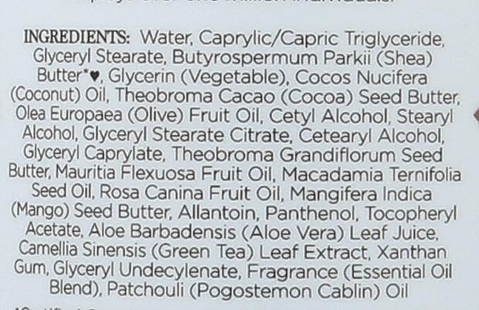 Nubian Heritage Body Lotion with Shea Butter and Rose Hips Lotion PATCHOULI & BURITI,13 fl oz