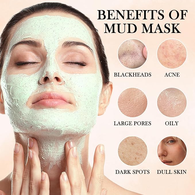 30PCS Clay Mask for Face,Vitamin C,Dead Sea Mud,Cucumber Mud Mask Set,Deep Cleansing Blackhead Remover Facial Skin Care Set,Moisturizing Face Masks for Women,Face Masks Gift Set