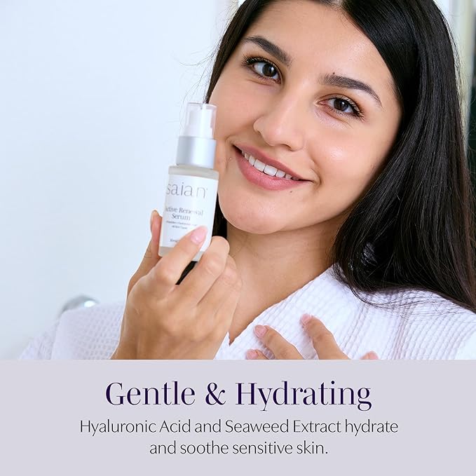 Saian Active Renewal Peptide Serum – Anti-Wrinkle Firming Facial Skin Booster with Hyaluronic Acid & Multi-Peptide Complex | Smooths Fine Lines, Crows Feet & Aging Skin | Vegan Spa-Grade Skincare