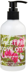 Organic Hair Solution Body Lotion with Soothing Aloe Vera and Vitamin E- Dry Skin, Non-Greasy-Shea Butter, Almond oil- For both Males & Females- Natural Fragrance-Vegan (Sweet Pea)