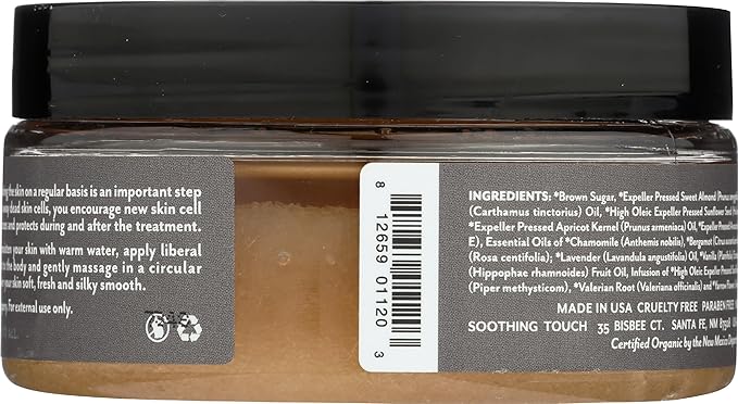 Soothing Touch Organic Herbal Brown Sugar Scrub, Tuscan Bouquet, 8 Oz
