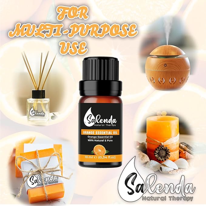 Orange Essential Oil -100% Pure Natural Aromatherapy Essential Oils for Diffuser, Candle Making,Skin-0.34 Fl Oz (10 ml)