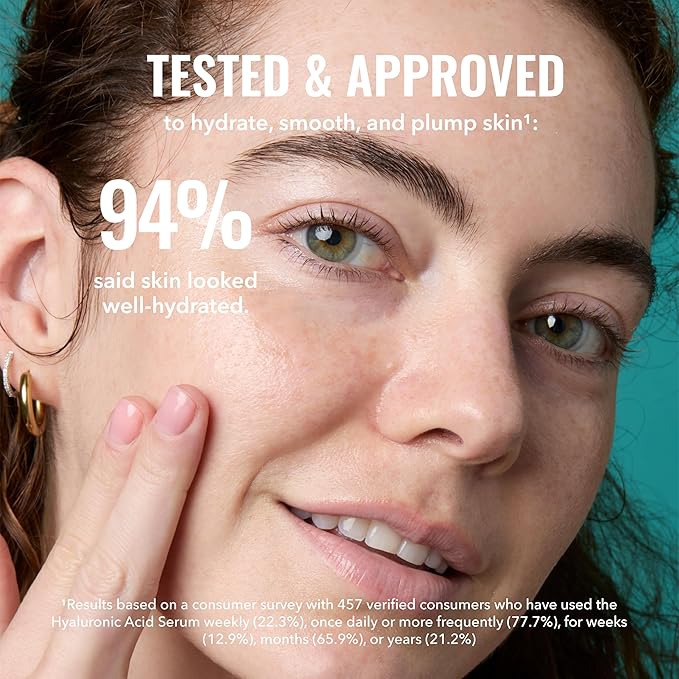 Good Molecules Hyaluronic Acid Serum Pack 2 – 30 ml Each | 1% Hyaluronic Acid, Non-Greasy Ultra Hydrating Serum, Facial Moisturizer for Plumper Skin, Skin Care for Face