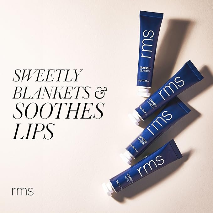 RMS Beauty Liplights Overnight Lip Mask – 24-Hour Intensive Hydrating Lip Balm – Plumping Peptides & Vitamin C Kakadu Plum – Petrolatum-Free Lip Treatment – 0.3 oz