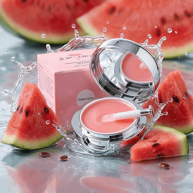 JLIPSHINE Overnight Lip Mask Nourishing & Repairing Lip Balm Deep Hydration with Mineral Rich Formula, Waterproof-(Watermelon)