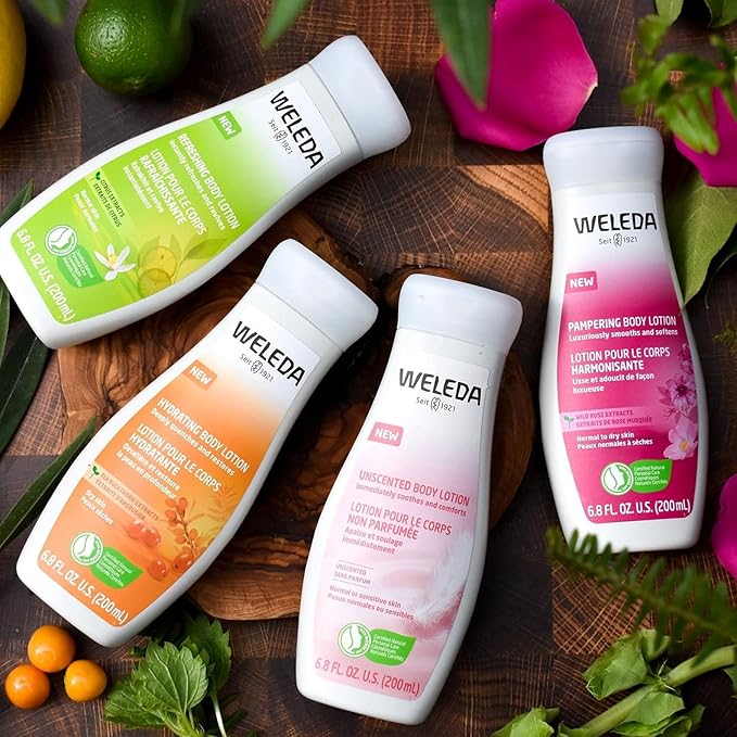 Weleda Unscented Body Lotion, Free From Parabens & Phthalates, No Animal Testing, 6.8 Fluid Ounce (Pack of 2)
